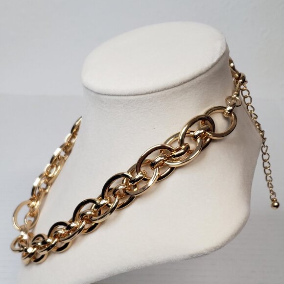 Authentic Louis Vuitton Gold Padlock with Unbranded Punky Gold Plated Chain - Picture 12 of 13